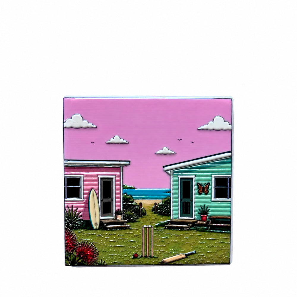 Moana Road Ceramic Coaster - Kiwi Summer
