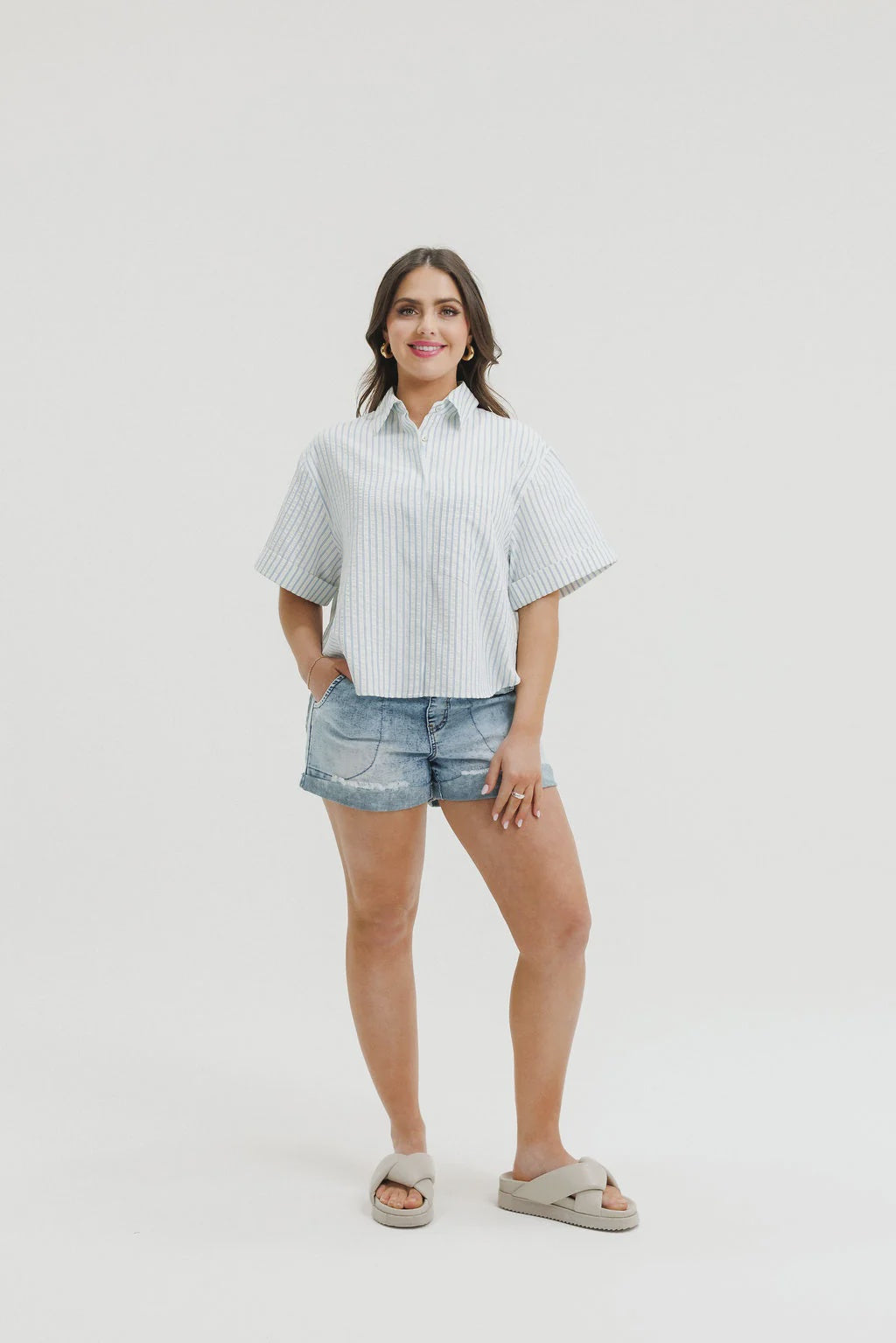 Homelee Ruby Shirt - Beach House Stripe