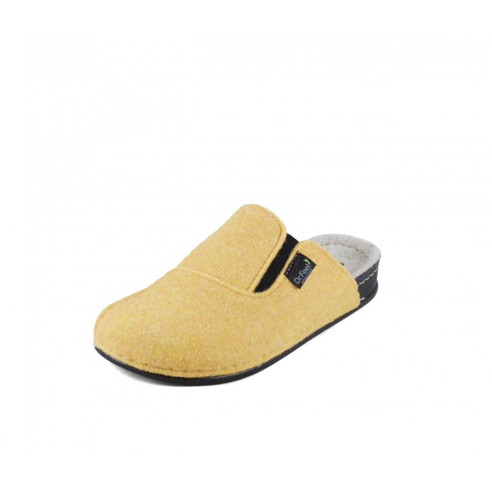 Dr Feet Flo Slippers Yellow