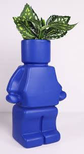Urban Block Man Planter Blue