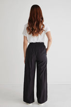 Load image into Gallery viewer, Stories be Told Townie Wide Leg Stripe Side Black
