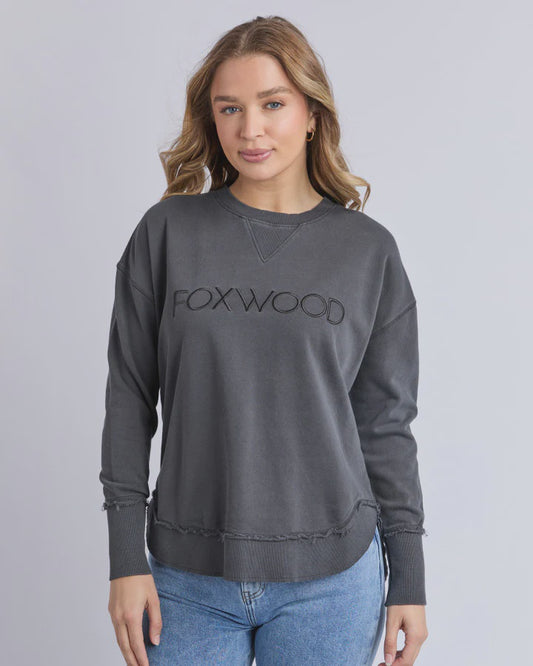 Foxwood Simplified Crew - Dark Charcoal