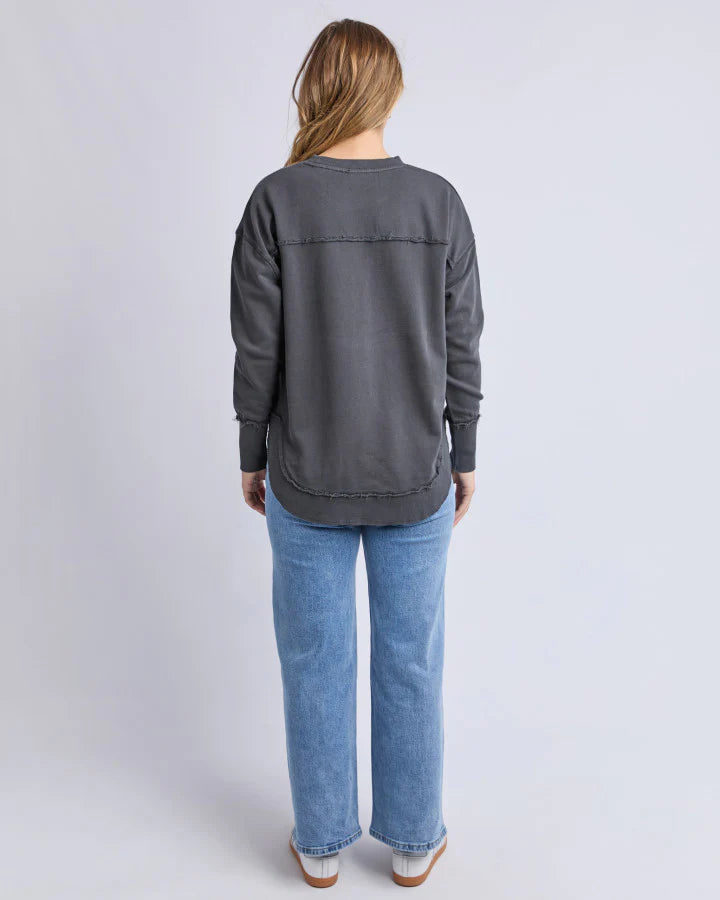 Foxwood Simplified Crew - Dark Charcoal