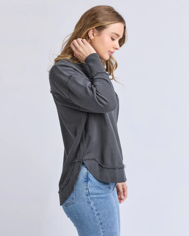 Foxwood Simplified Crew - Dark Charcoal