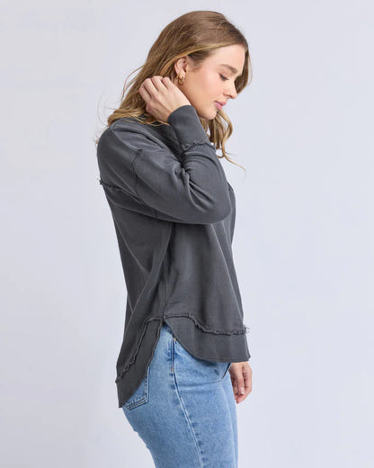 Foxwood Simplified Crew - Dark Charcoal