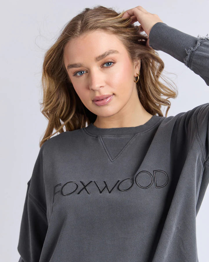 Foxwood Simplified Crew - Dark Charcoal