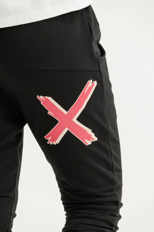 Homelee Apartment Pants - Alpine - Black with Coral Shadow X