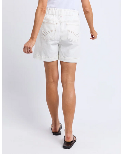 Elm  Atlas Denim Short - Vintage White