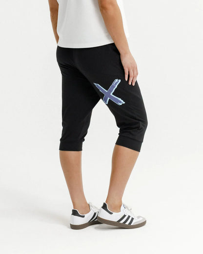 Homelee 3/4 Apartment Pants - Black with Marine Blue Shadow X