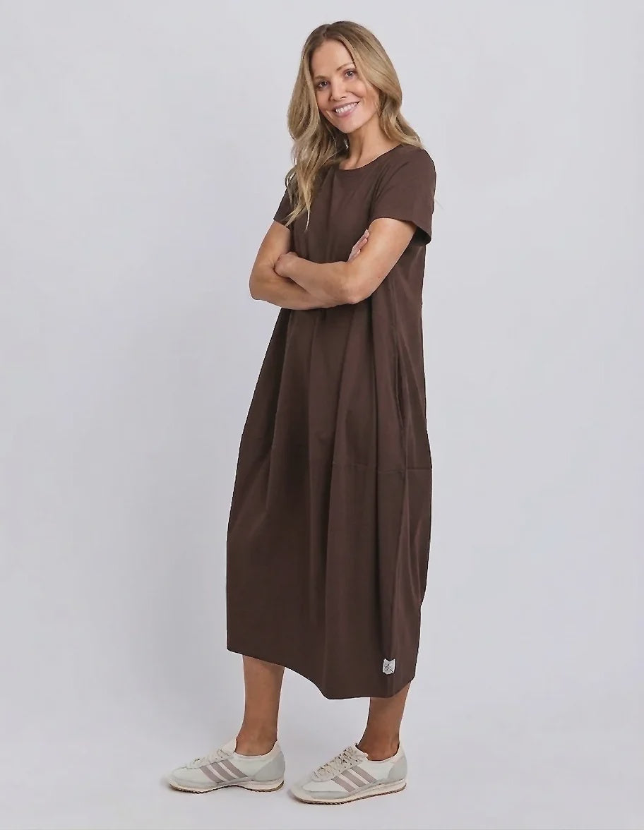 Elm Diana S/S Dress - Chocolate