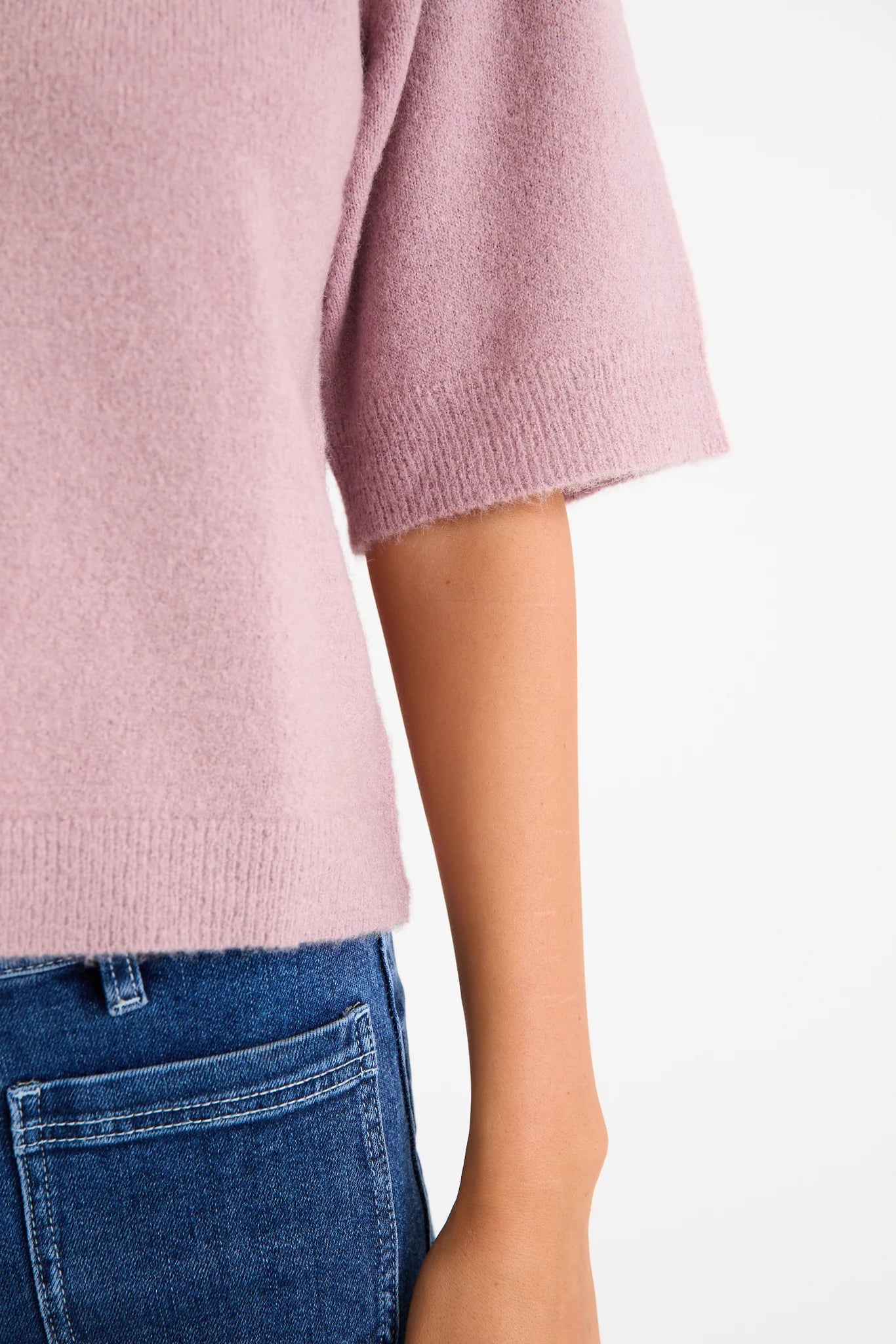 Among the Brave Assemble Alpaca Blend Raglan Knit Tee - Blush