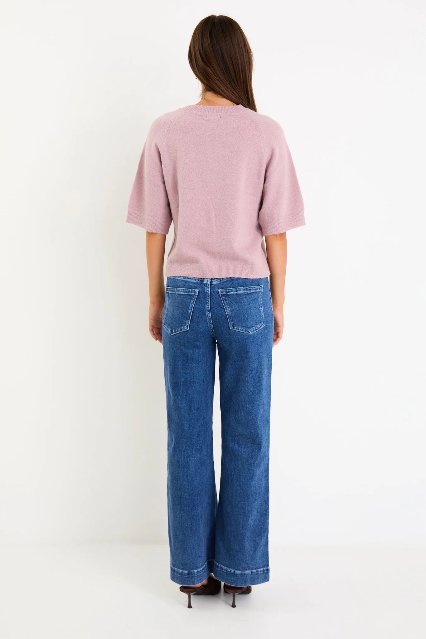 Among the Brave Assemble Alpaca Blend Raglan Knit Tee - Blush