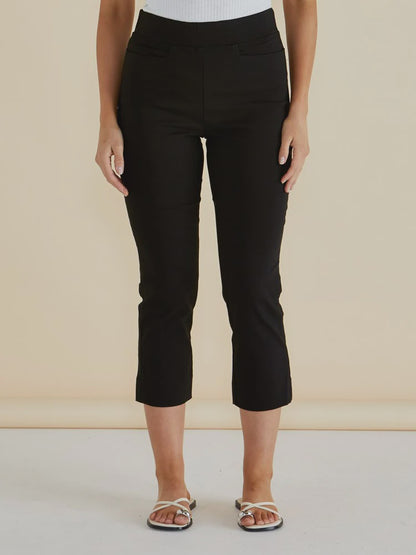 Betty Basics Crop Bengaline Pant - Black