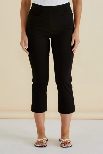 Betty Basics Crop Bengaline Pant - Black