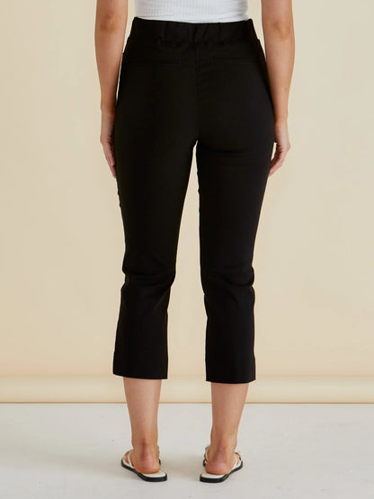 Betty Basics Crop Bengaline Pant - Black