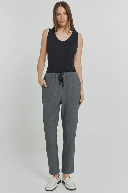 Betty Basics Kenzie Jogger - Grey Check Black