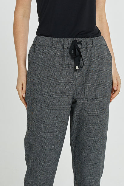 Betty Basics Kenzie Jogger - Grey Check Black