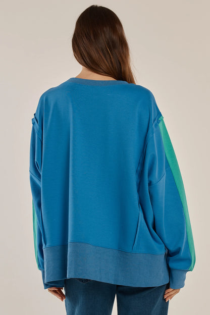 Betty Basics Tania Sweatshirt - Blue/Green