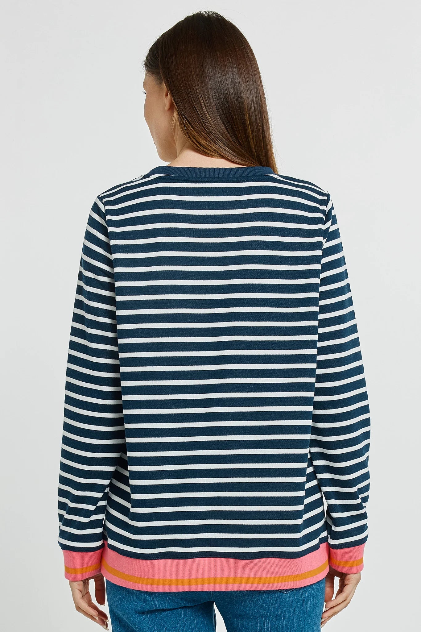 Betty Basics Tyra Sweat - Navy/White Stripe
