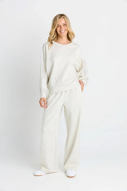 Betty Basics Marcy Sweatshirt - Grey Marle