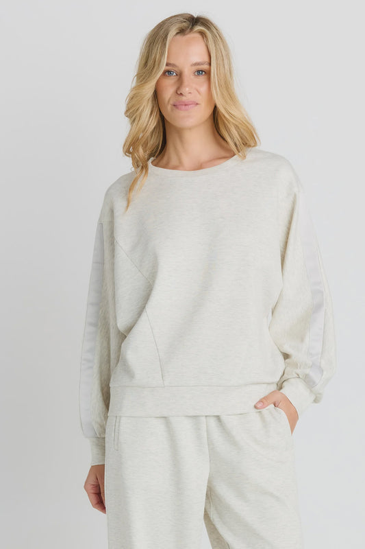 Betty Basics Marcy Sweatshirt - Grey Marle