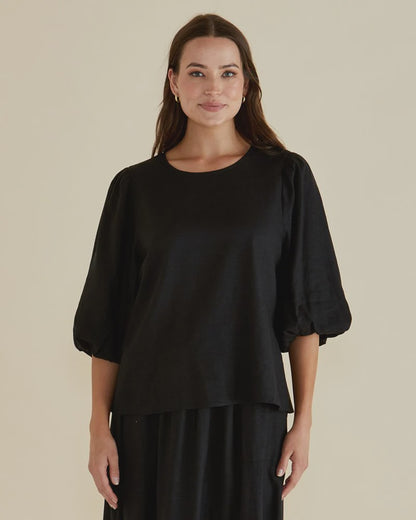 Betty Basics Belize Blouse - Black