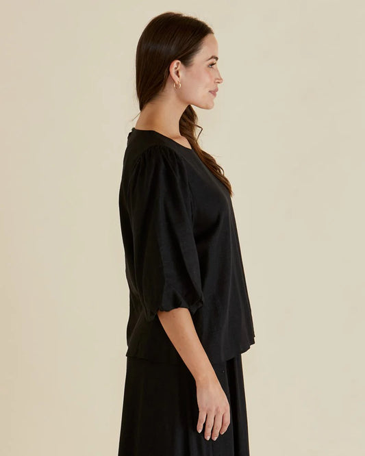 Betty Basics Belize Blouse - Black
