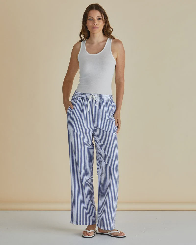 Betty Basics Georgie Pants - Navy Stripe