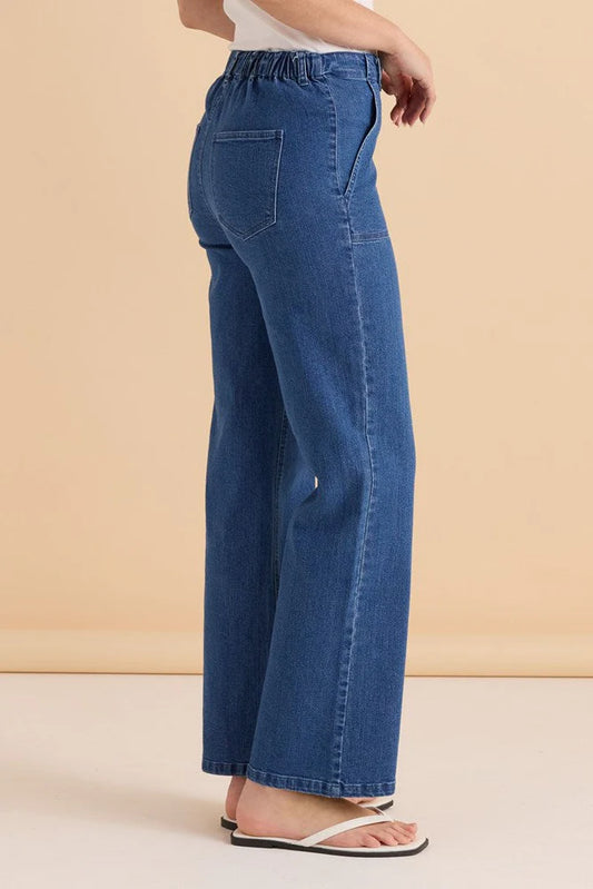 Betty Basics Relax Worker Jean - Vintage Blue