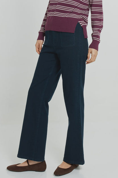 Betty Basics Patch Pocket Jean - Blue Smoke