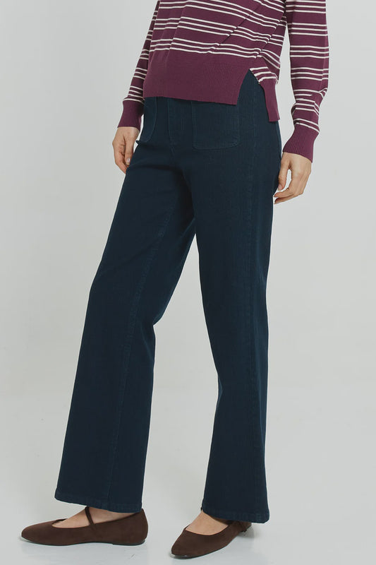 Betty Basics Patch Pocket Jean - Blue Smoke