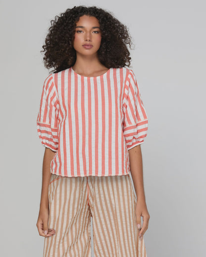 Boom Shankar Ava Top - Watermelon Stripe