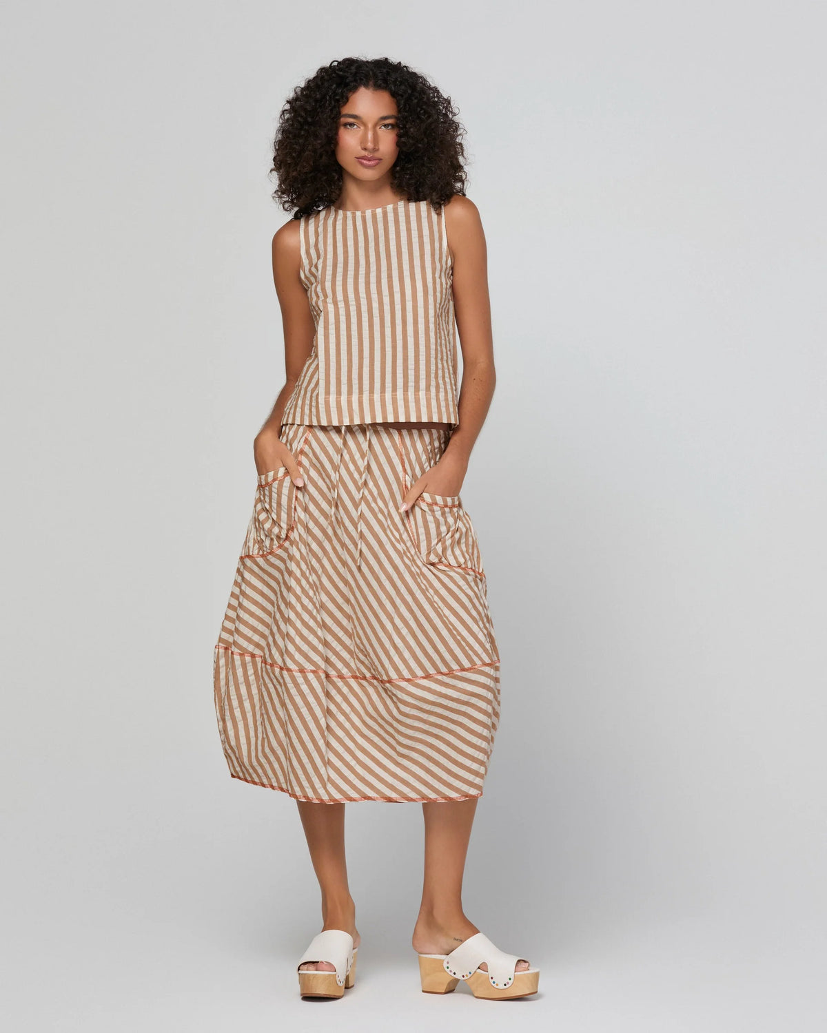 Boom Shankar Guru Skirt - Sandy Stripe