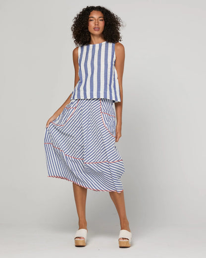 Boom Shankar Guru Skirt - Ocean Stripe