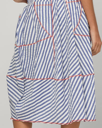 Boom Shankar Guru Skirt - Ocean Stripe