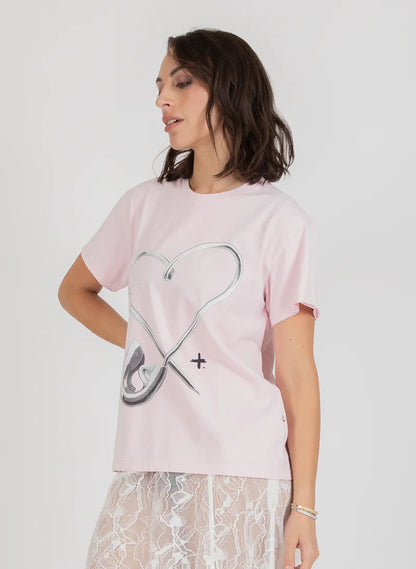 Federation Frankie Tee  Pinned Heart - Pink