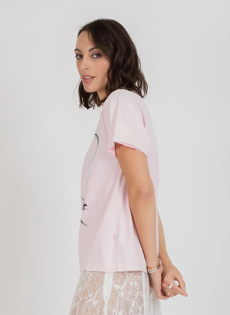 Federation Frankie Tee  Pinned Heart - Pink