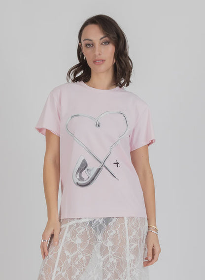 Federation Frankie Tee  Pinned Heart - Pink