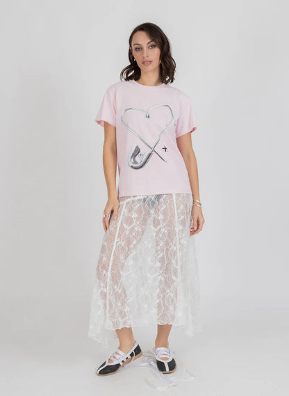 Federation Frankie Tee  Pinned Heart - Pink