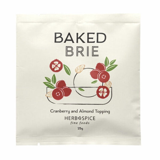 Herb & Spice Baked Brie Cranberry & Almond Topping