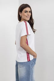 Moss by Mi Moso Bee Tee Stripe - White