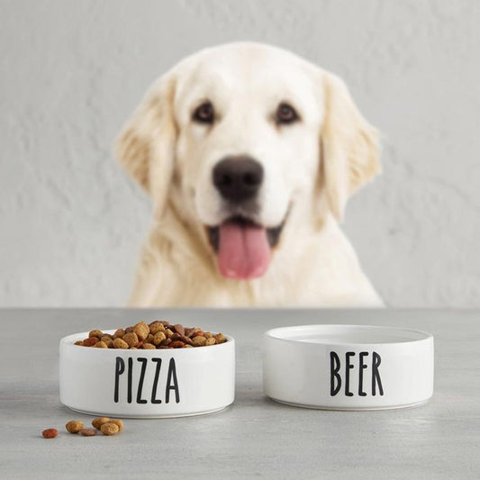 Artisanal Ceramic Pet Bowl - Beer