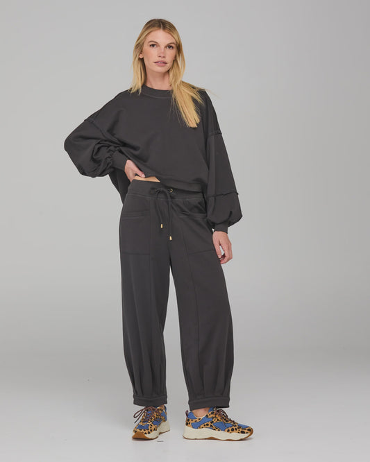 Boom Shankar Guru Track Pant - Washed Black