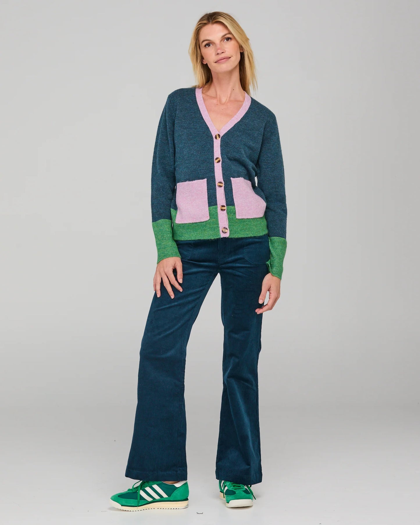 Boom Shankar Poet Cardigan - Blue Multi