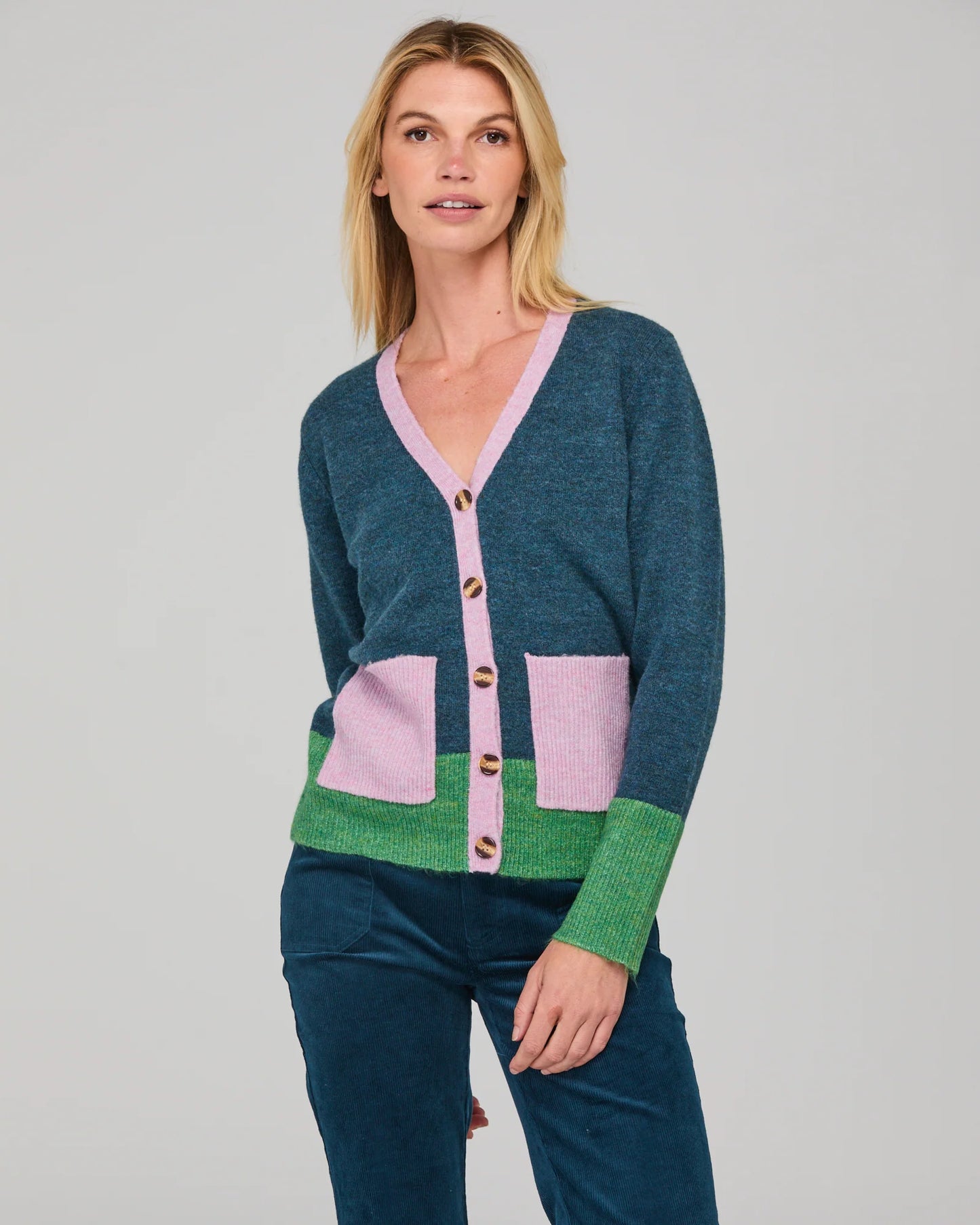 Boom Shankar Poet Cardigan - Blue Multi