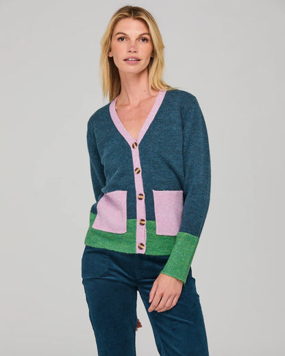 Boom Shankar Poet Cardigan - Blue Multi