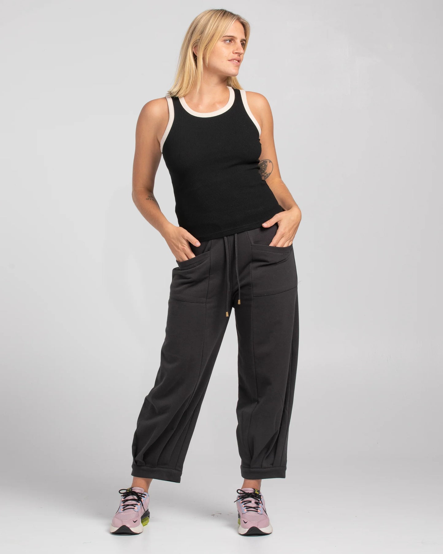 Boom Shankar Guru Track Pant - Washed Black
