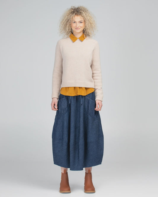 Boom Shankar Winter Guru Skirt - Dark Denim
