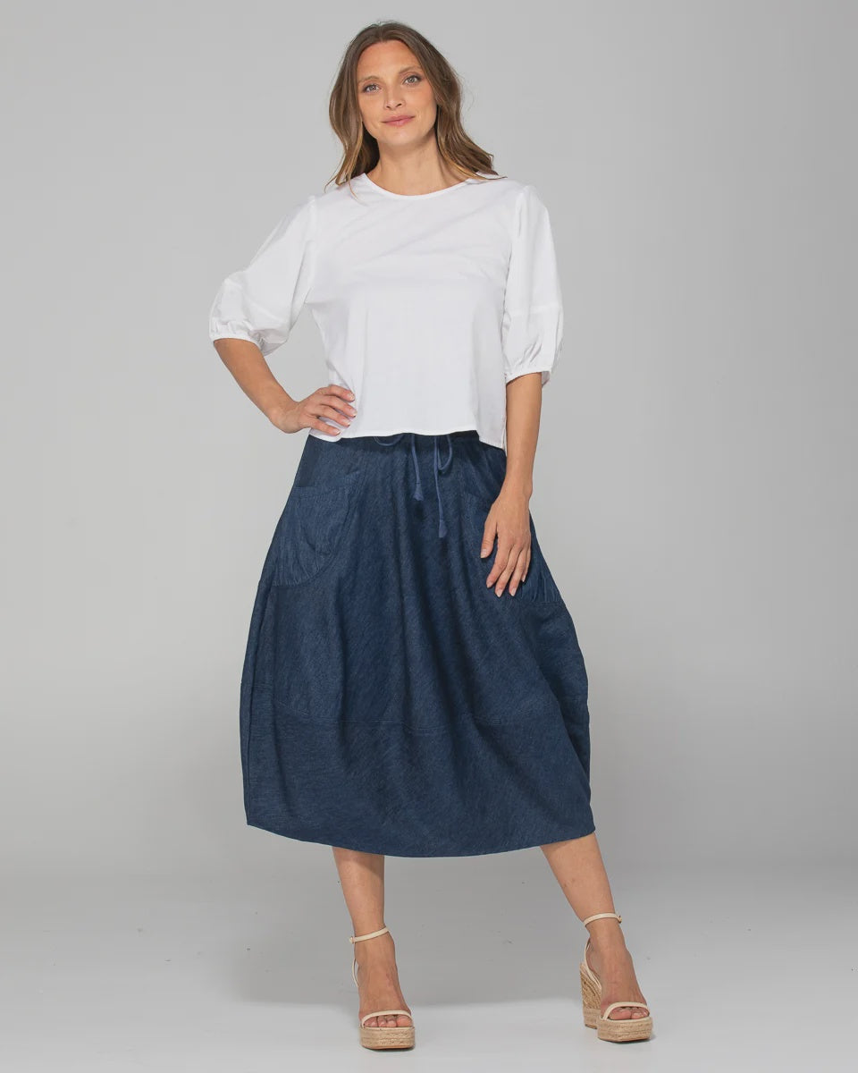 Boom Shankar Guru Skirt - Dark Denim