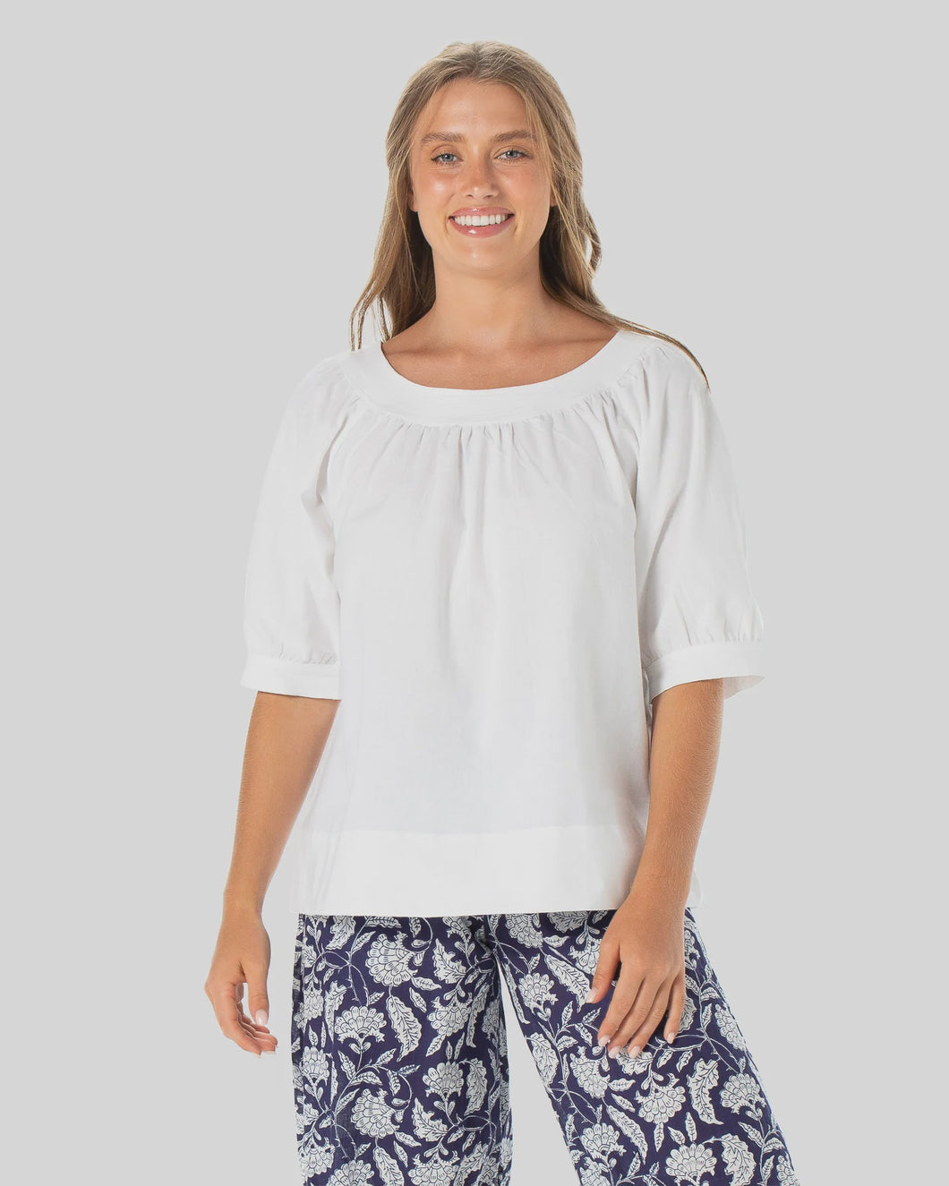 Boom Shankar Bliss Basic Top - White